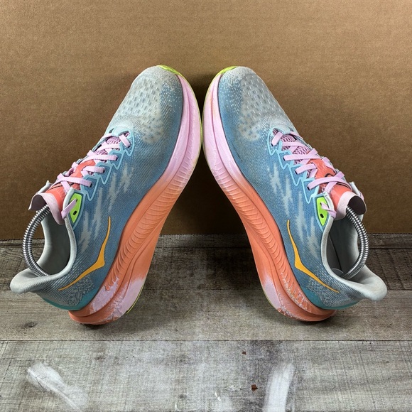 Hoka One One Mach 6 Running Shoes Women’s Size 10.5B Blue Pink Orange Sneakers - Picture 8 of 11